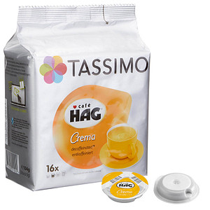 8711000501092 - TASSIMO Café HAG Crema Kaffeediscs Arabica- und Robustabohnen kräftig 16 Portionen