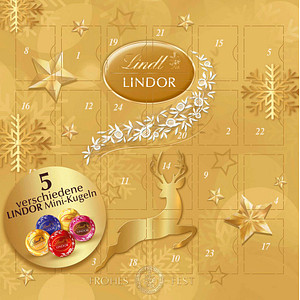 4000539772481 - LINDOR Adventskalender 24 St 1090 g 4000539772481 - LINDOR Adventskalender 24 St 1090 g