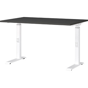 4005949791039 - Schreibtisch DOWNEY 7910-569 manuell höhenverstellbar 68-91cm (H) 120cmx80cm (BxT) rechteckig grafit Weiß 4005949791039 GE 4005949791039 - Schreibtisch DOWNEY 7910-569 manuell höhenverstellbar 68-91cm (H) 120cmx80cm (BxT) rechteckig grafit Weiß 4005949791039 GE