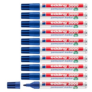 edding 3000 Permanentmarker blau 1,5 - 3,0 mm, 10 St.