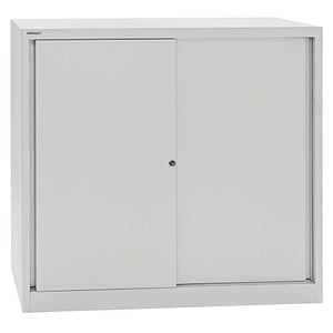 0796376586384 - BISLEY Schiebetürenschrank ECO SD12112S645 lichtgrau 2 Fachböden 1200 x 430 x 1181 cm