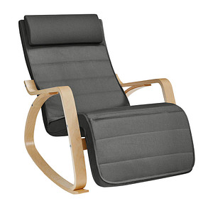 6955880335879 - Schaukelstuhl Sessel grau braun Stoff 6955880335879 SONGMICS 6955880335879 - Schaukelstuhl Sessel grau braun Stoff 6955880335879 SONGMICS