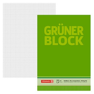 4003273041998 - 10 x Briefblock Der grüne Block A4 60g qm kariert 50 Blatt 4003273041998 - 10 x Briefblock Der grüne Block A4 60g qm kariert 50 Blatt