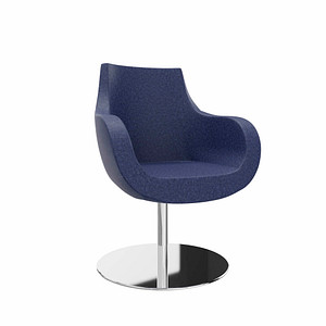 4260761571157 - Besuchersessel Pirum dunkelblau chrom Stoff 4260761571157 - Besuchersessel Pirum dunkelblau chrom Stoff