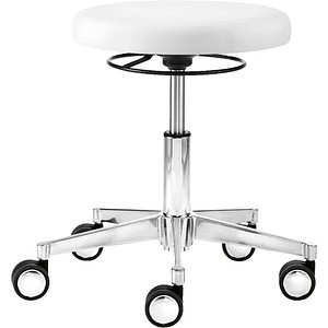 Mayer Arbeitshocker myXPERT - Maxi Tellersitz 1296 30 582 weiß Kunstleder, 1 St.