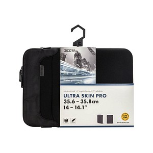 DICOTA Laptoptasche Ultra Skin Pro Recycling-PET schwarz D31098 bis 35,8 cm (14,1 Zoll)