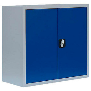 4061815522022 - Stahlschrank 530301 enzianblau lichtgrau 800 x 383 x 750 cm aufgebaut  4061815522022 LÜLLMANN