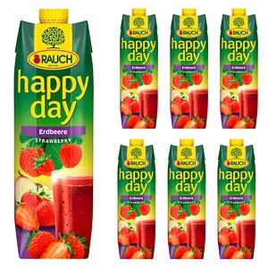 happy day Fruchtnektar Erdbeere 6x 1,0 l