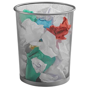Zeller Meshline Papierkorb 17,5 l grau, 1 St.