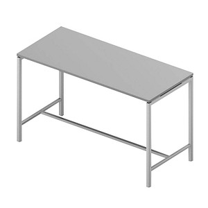 8056039559127 - Stehtisch Creo grau rechteckig 4-Fuß-Gestell weiß 1800 x 800 x 1070 cm