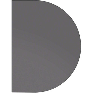 HAMMERBACHER Anbautisch höhenverstellbar HA60 grafit, grau halbrund 60,0 x 80,0 x 65,5 - 82,5 cm