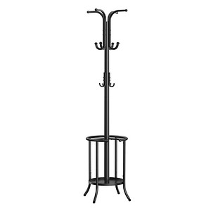 SONGMICS Kleiderständer schwarz Metall 12 Haken 40,0 x 175,0 cm, 1 St.