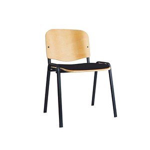 LÜLLMANN Stapelstuhl 225450 buche, schwarz Holz, 1 St.