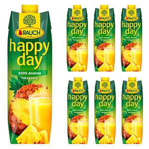 happy day Fruchtsaftkonzentrat Ananas 6x 1,0 l