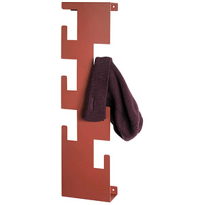 HAKU Möbel Wandgarderobe 47406 rot Metall 6 Haken 15,0 x 60,0 cm