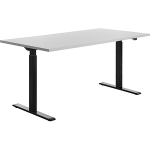 4014296873770 - Sitz-Steh-Schreibtisch E-Table TTS16080SG elektrisch höhenverstellbar 70-120cm (H) 160cmx80cm (BxT) rechteckig lichtgrau S 4014296873770 - Sitz-Steh-Schreibtisch E-Table TTS16080SG elektrisch höhenverstellbar 70-120cm (H) 160cmx80cm (BxT) rechteckig lichtgrau S