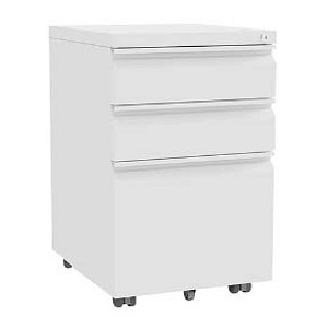 0810072838896 - Büro-Rollcontainer mit Schublade unter Schreibtisch RC3 FarbeWeiß 0810072838896 - Büro-Rollcontainer mit Schublade unter Schreibtisch RC3 FarbeWeiß