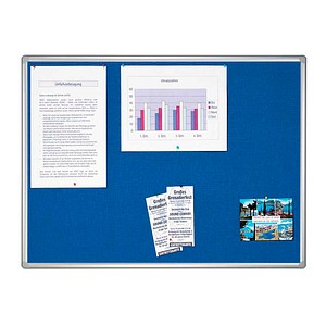 FRANKEN Pinnwand PRO 120,0 x 90,0 cm Textil blau