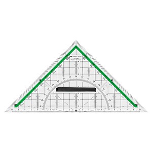 10 Stück Faber-Castell 177090 m.Griff Geometrie-Dreieck 22cm transp. 4005401770909 Faber-Castell