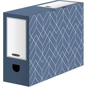 Bankers Box Archivboxen Bankers Box Décor Serie schieferblau/weiß 10,0 x 34,5 x 25,3 cm, 5 St.