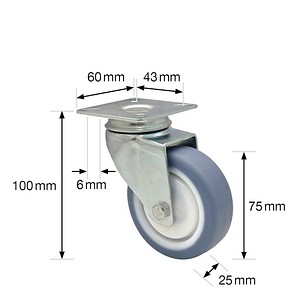 4001073052602 - Apparate-Lenkrolle DELUXE RO 1776 grau 4001073052602 WAGNER design yourself 4001073052602 - Apparate-Lenkrolle DELUXE RO 1776 grau 4001073052602 WAGNER design yourself