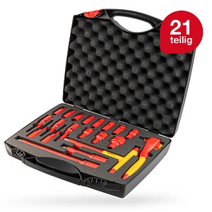 4010995430245 - Ratschenschlüssel Set isoliert (43024) 21-tlg i Außensechskant 10mm - 31mm i Innensechskant 4mm - 10mm i 1 2 Zoll i inkl Werkzeugkoffer - Wiha