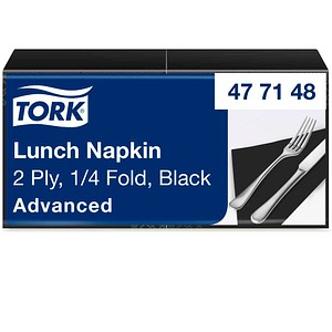 TORK Servietten Lunch Advanced schwarz 2-lagig 32,5 x 32,8 cm, 200 St.