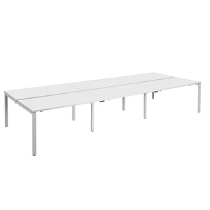 3660141254990 - Doppelschreibtisch easyDesk B6P80X1601313 75cm (H) 480cmx166cm (BxT) rechteckig weiß   Weiß 3660141254990 PAPERFLOW