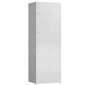 4061815857001 - Schließfachschrank ClassiX lichtgrau X-520420 8 Schließfächer 590 x 500 x 1800 cm 4061815857001 LÜLLMANN