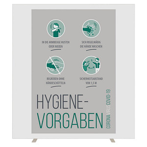 PAPERFLOW Trennwand easyScreen, Hygiene-Vorgaben weiß 160,0 x 174,0 cm