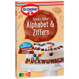 4000521006709 - Dr Oetker Schoko Dekor Alphabet & Ziffern Dekor