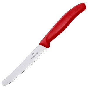 7611160003218 - VICTORINOX Frühstücksmesser Swiss Classic silber rot glatt 7611160003218 - VICTORINOX Frühstücksmesser Swiss Classic silber rot glatt