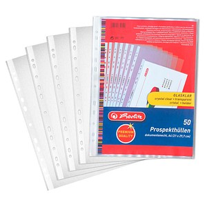 4008115850509 - Propekthüllen 5850508 dokumentenecht mit Lochrandverstärkung A4 glasklar glatt oben offen 4008115850509 50 Stück