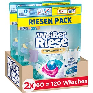 Weißer Riese AROMATHERAPIE LOTUS Waschmittel Caps, 2x 60 St.