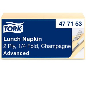 TORK Servietten Lunch Advanced champagner 2-lagig 32,5 x 32,8 cm, 200 St.