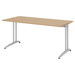 4032062163177 - HAMMERBACHER Altus Schreibtisch eiche rechteckig C-Fuß-Gestell silber 1600 x 800 cm 4032062163177 - HAMMERBACHER Altus Schreibtisch eiche rechteckig C-Fuß-Gestell silber 1600 x 800 cm
