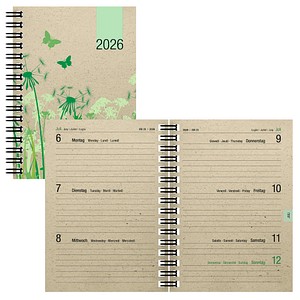4069095000926 - Taschenkalender 639 Graspapier 10x14cm 1 Woche 2 Seiten 2026