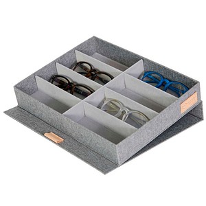 LOVE !T STORE !T Premium Brillenbox grau 32,0 x 25,0 x 5,5 cm, 1 St.