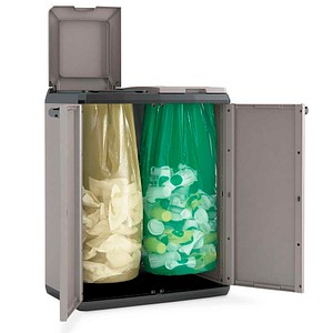 4052293745096 - Mülltrenner Outdoor 2x 1100 l grau schwarz 1 St