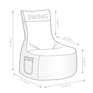 4005380404864 - Sitzsack JAMIE Swing Canvasoptik Lederimitat B 650 x T 900 x H 950 mm braun 4005380404864 - Sitzsack JAMIE Swing Canvasoptik Lederimitat B 650 x T 900 x H 950 mm braun