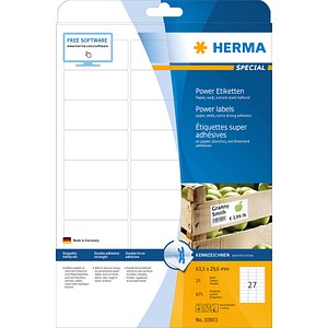 HERMA Universal Etiketten SPECIAL 63,5 x 29,6 mm weiß 675 Etiketten 