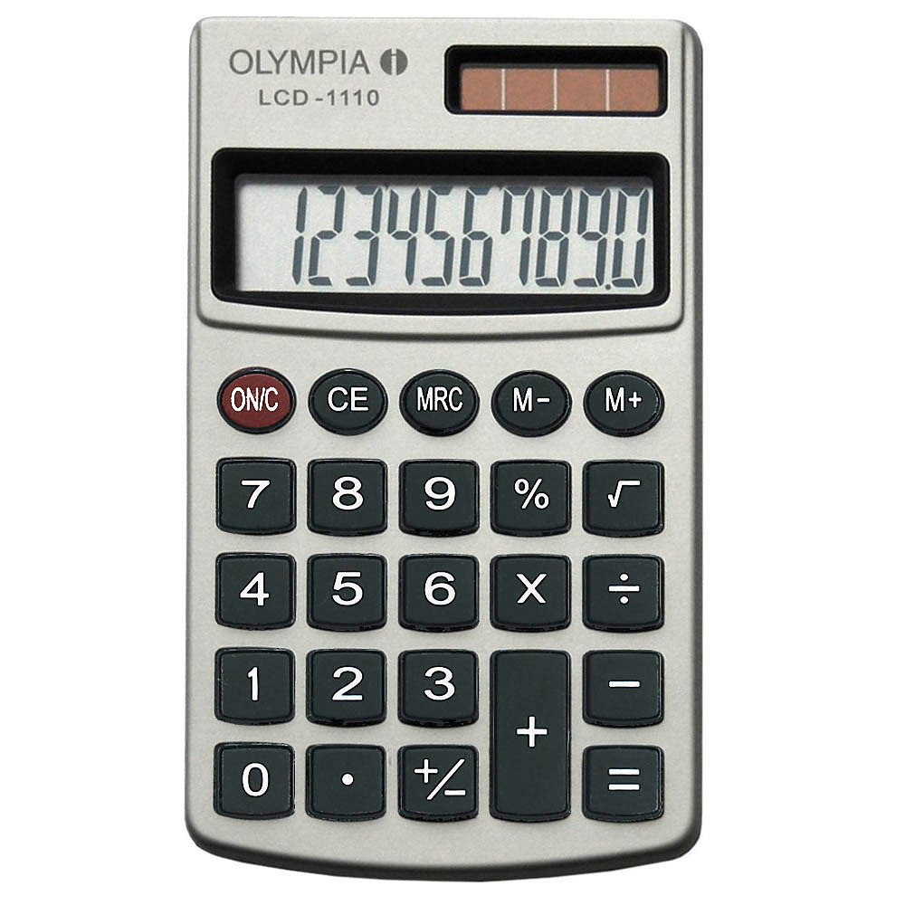 OLYMPIA LCD 6016 Taschenrechner Blau - Büro Rechner Mit Metallgehäuse