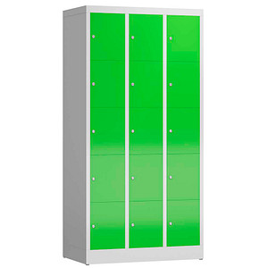 4061815857384 - Schließfachschrank ClassiX gelbgrün lichtgrau X-520535 15 Schließfächer 870 x 500 x 1800 cm 4061815857384 LÜLLMANN 4061815857384 - Schließfachschrank ClassiX gelbgrün lichtgrau X-520535 15 Schließfächer 870 x 500 x 1800 cm 4061815857384 LÜLLMANN