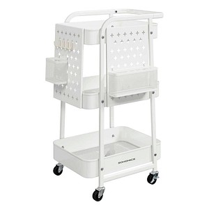 SONGMICS Servierwagen weiß 49,4 x 32,3 x 73,9 cm