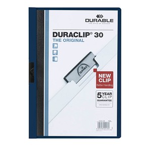 4005546209197 - DURABLE Klemmhefter Mappe DURACLIP 30 Nachtblau DIN A4 nachtblau