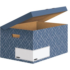 Bankers Box Archivboxen Bankers Box Décor Serie schieferblau/weiß 36,7 x 57,0 x 29,5 cm, 5 St.