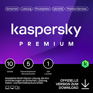 5056244915391 - KASPERSKY Premium Sicherheitssoftware Vollversion (Download-Link)