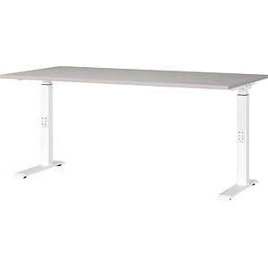 4005949791121 - Schreibtisch DOWNEY 7911-617 manuell höhenverstellbar 68-91cm (H) 160cmx80cm (BxT) rechteckig kaschmir Weiß 4005949791121 4005949791121 - Schreibtisch DOWNEY 7911-617 manuell höhenverstellbar 68-91cm (H) 160cmx80cm (BxT) rechteckig kaschmir Weiß 4005949791121
