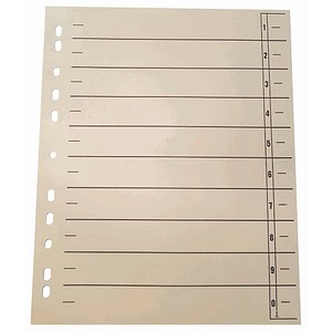 4018924915115 - Trennblätter 0-9 chamois 100 Blatt
