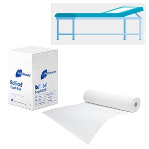 4250016430070 - Ärztekrepp ROLLICEL® 2-lagig weiß 590 cm x 500 m 9 Rollen 4250016430070 - Ärztekrepp ROLLICEL® 2-lagig weiß 590 cm x 500 m 9 Rollen
